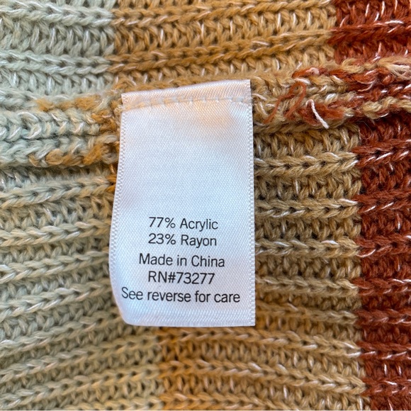 Nine West Women's Colorblock Long Sleeve Open Front Cardigan Sweater LG NEW $50 - Picture 9 of 10